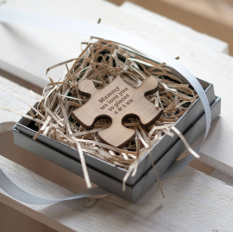 Hampers and Gifts to the UK - Send the Personalised Wooden Puzzle Piece